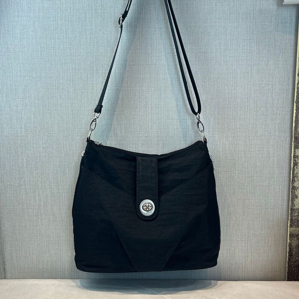 Baggallini Black Shoulder Bag Crossbody Purse Adjustable Strap